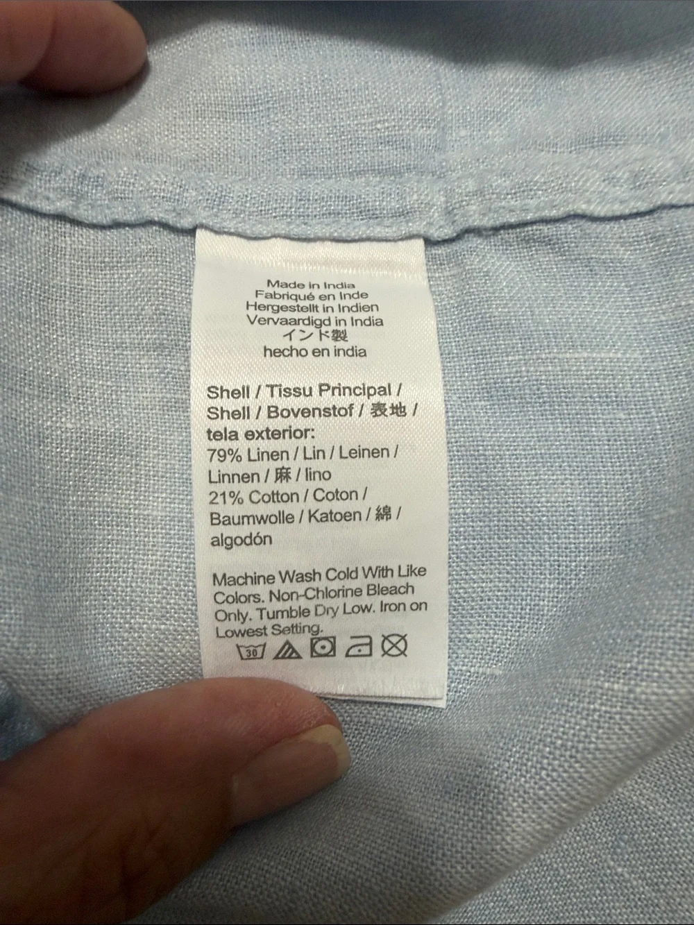 J. Crew Light Blue Linen Blend Button-Down Shirt Men’s Shirt. Beachy, Resort,